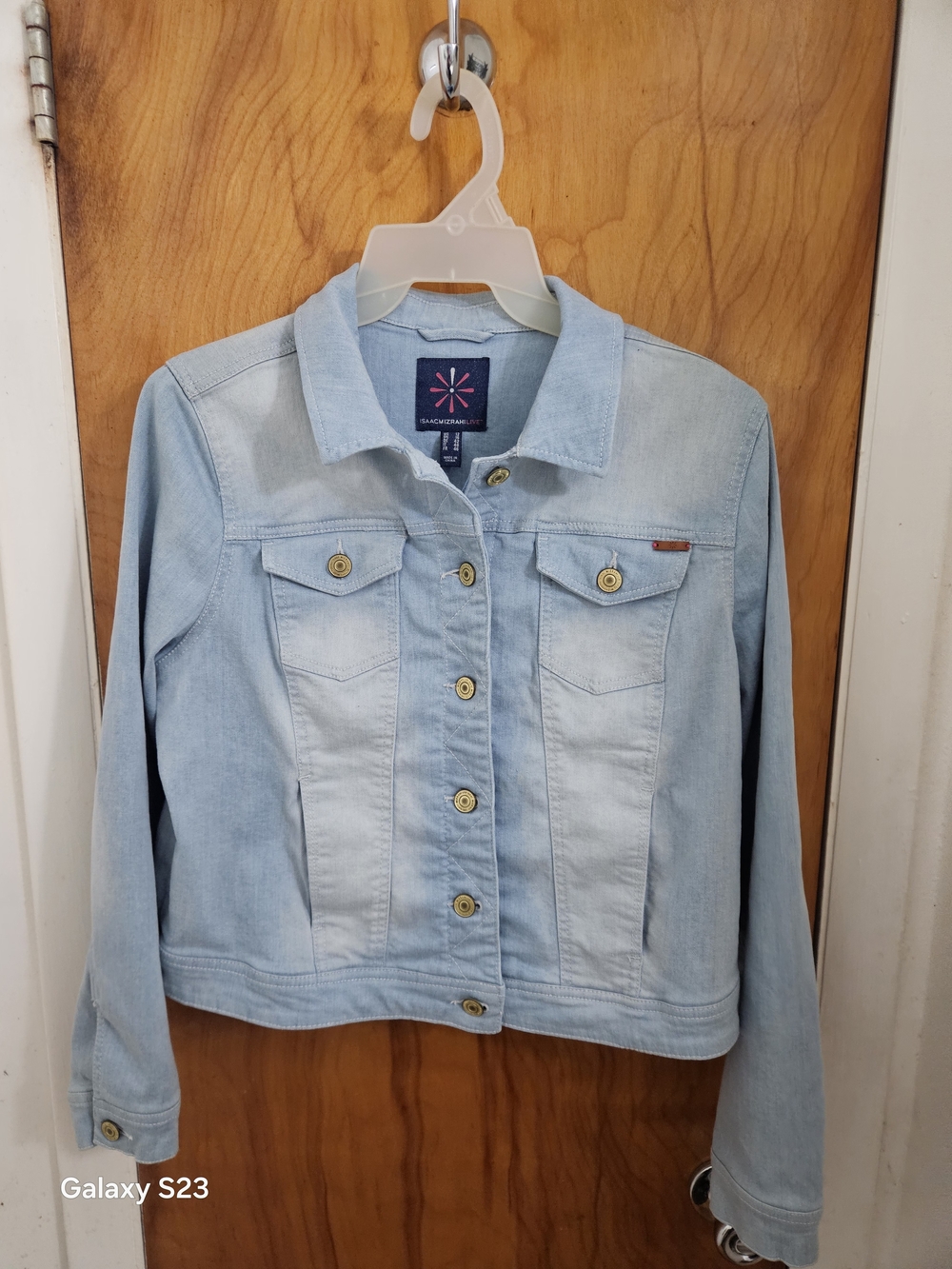 Isaac Mizrahi Light Blue Denim Jacket